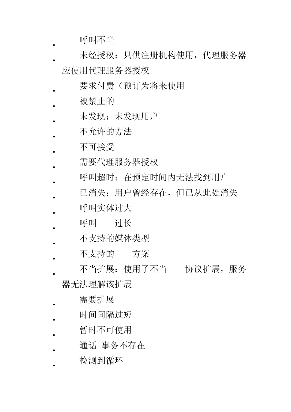 SIP_协议消息应答代码解释详录_第2页