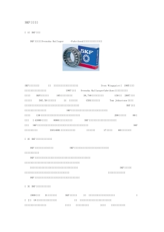 SKF公司概述