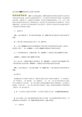 SKF轴承型号后缀字母说明