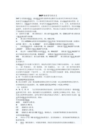 SKF轴承型号的含义1