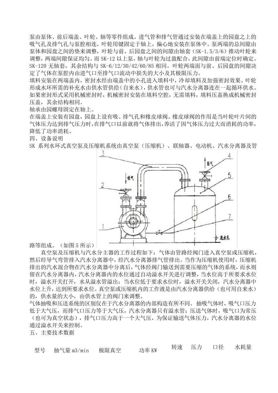 SK水环真空泵说明书_第3页