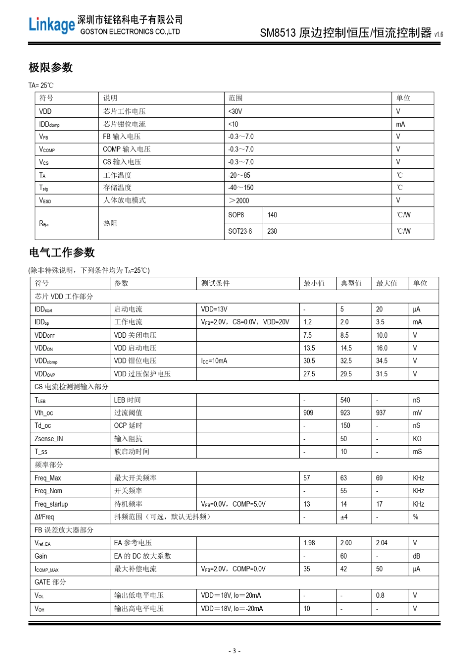 SM8513原边反馈恒压恒流芯片方案_第3页