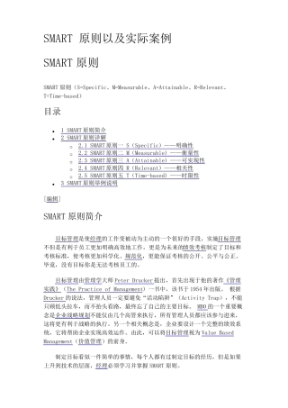 SMART原则以及实际案例