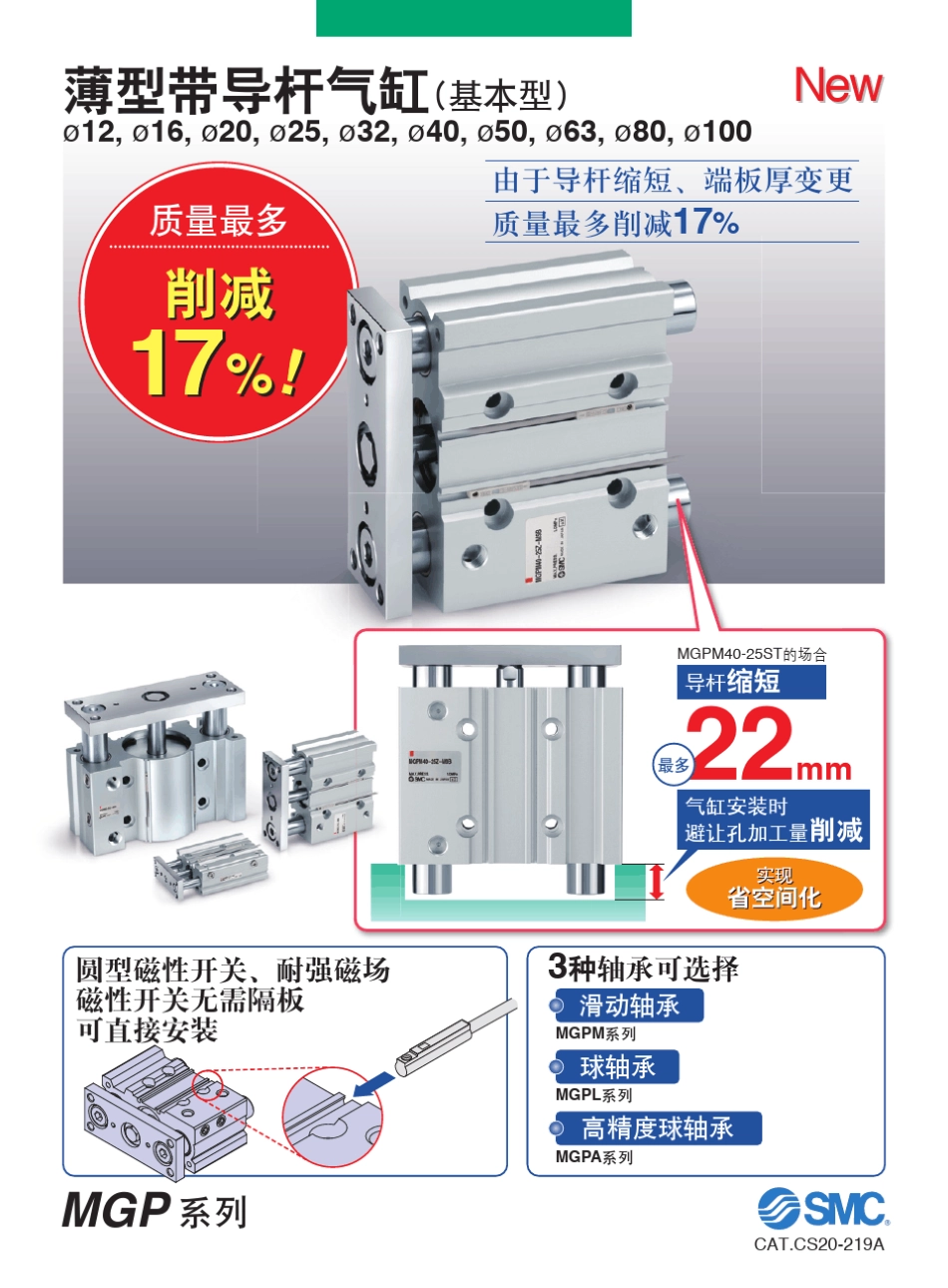 SMC气缸MGP系列_第1页