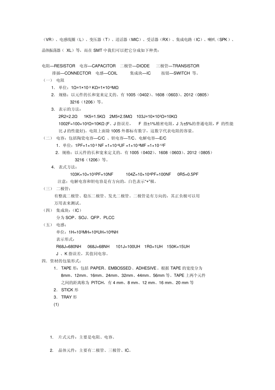 SMT元器件知识_第2页