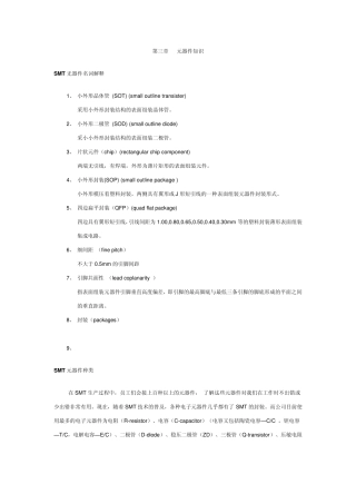 SMT元器件知识