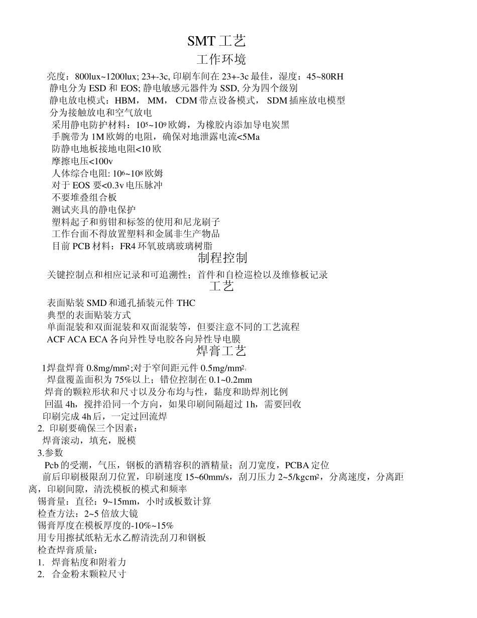 SMT工艺知识汇总_第1页