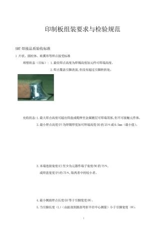SMT检验标准