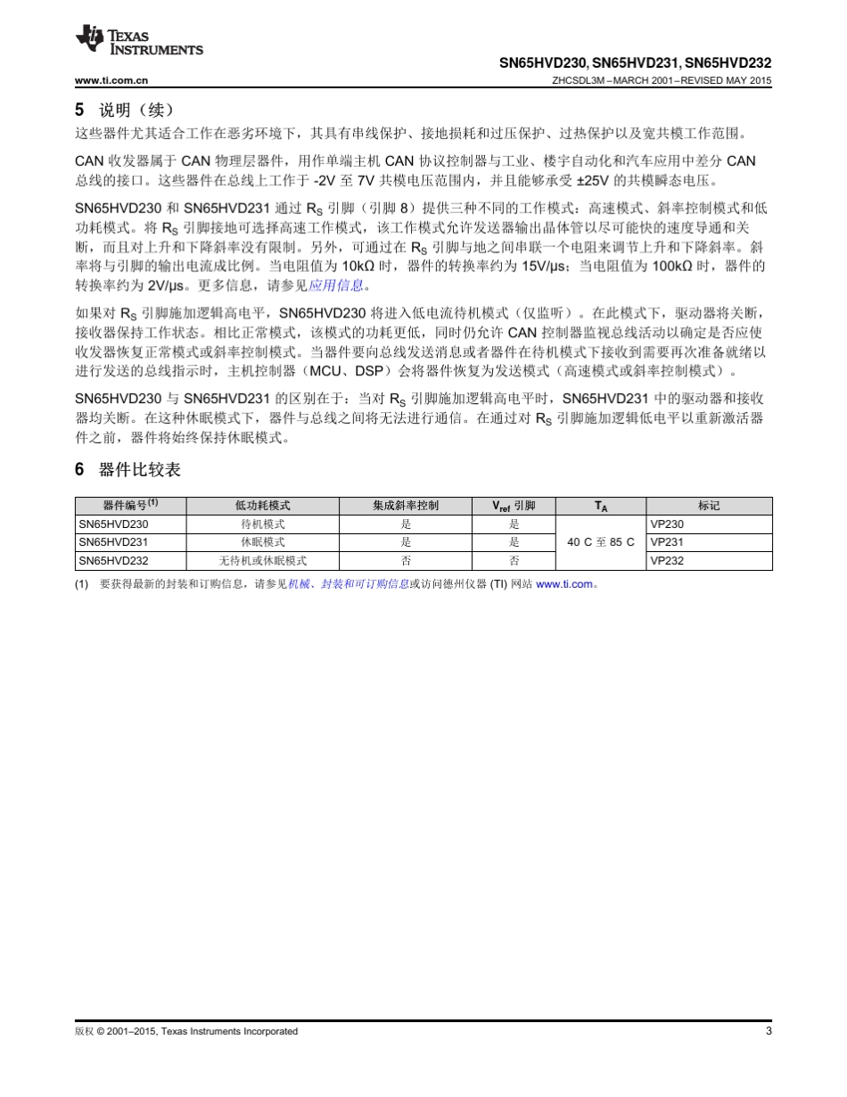 sn65hvd230中文用户手册_第3页