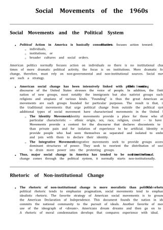 SocialMovementsofthe1960s(美国19601969年的历史变化与分析)