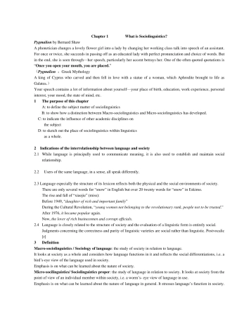 Sociolinguistics1forStudents社会语言学课件