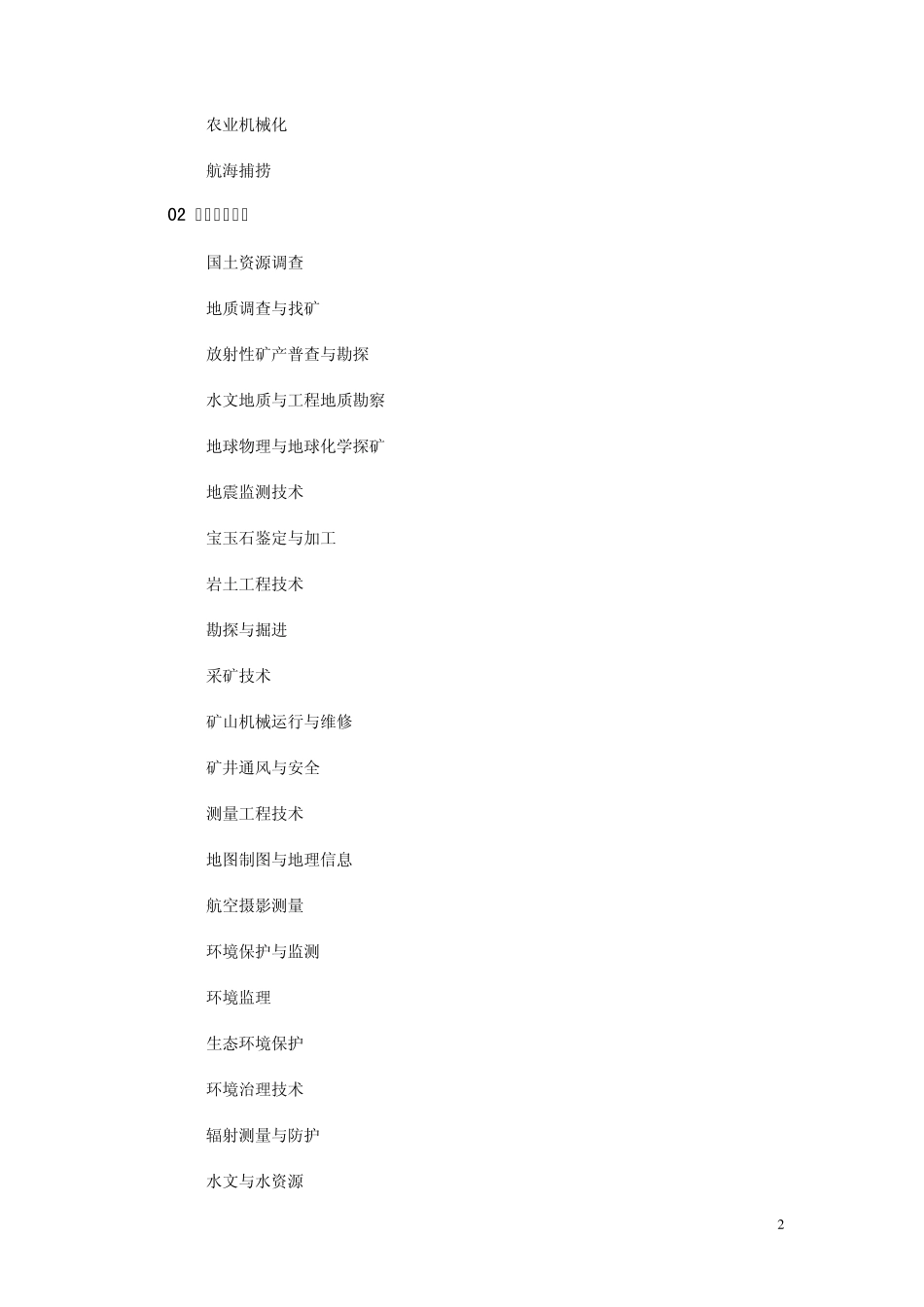 中等职业学校专业目录(2010版)_第2页
