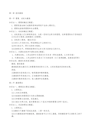 中级经济师人力资源知识点