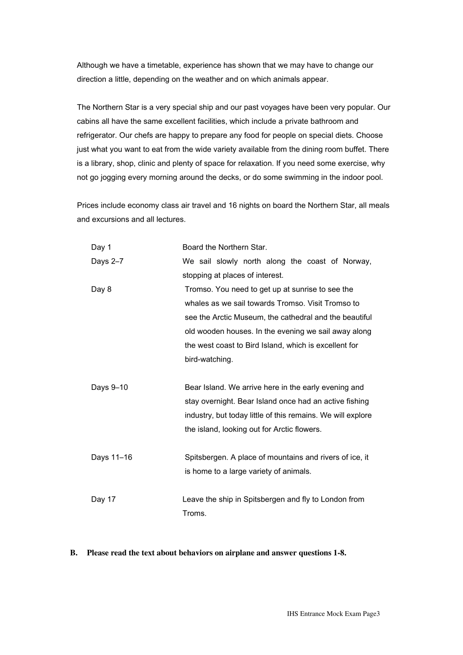 中美国际高中入学考试模拟试卷(英语)_第3页