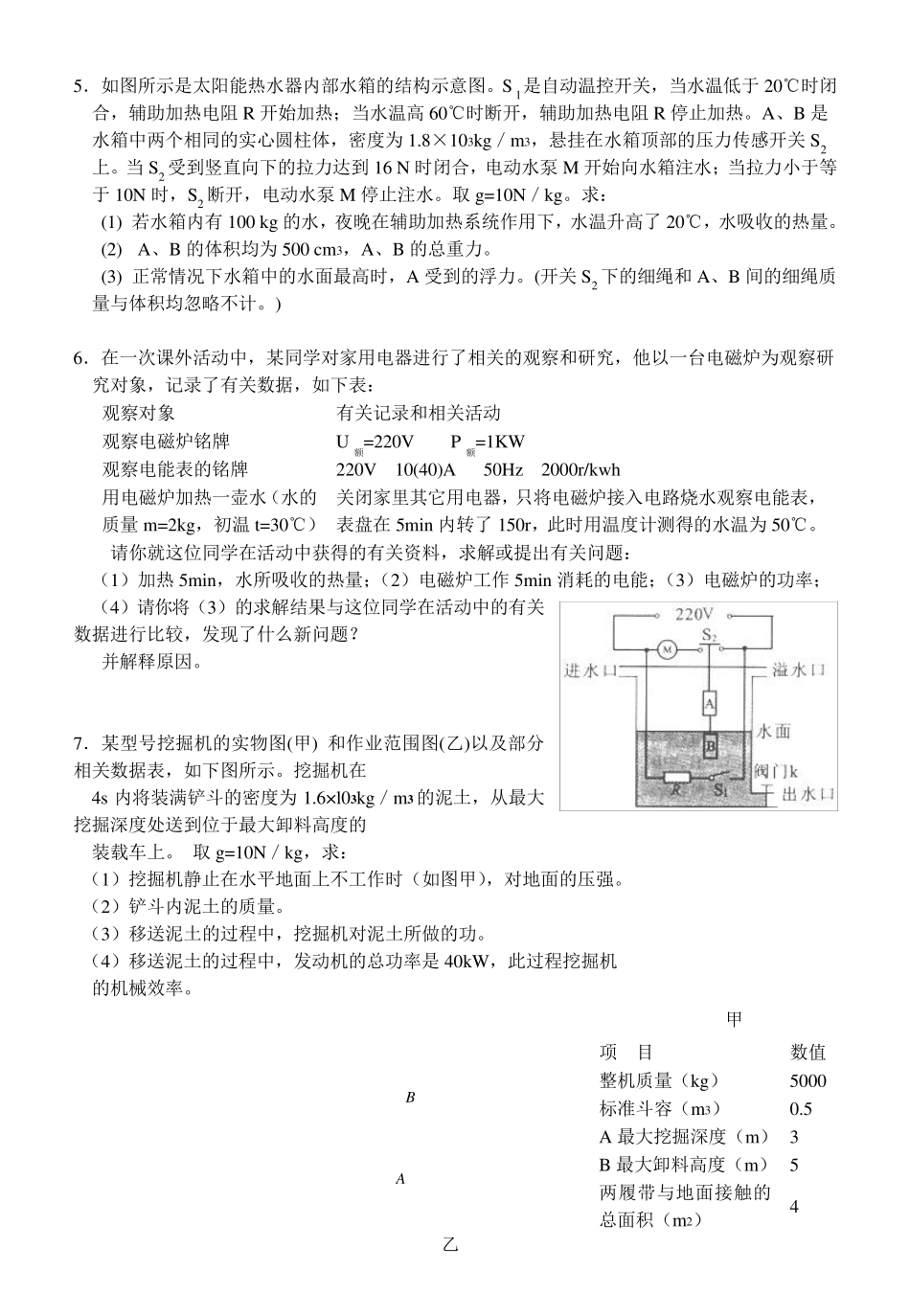中考物理计算题(50题)_第2页