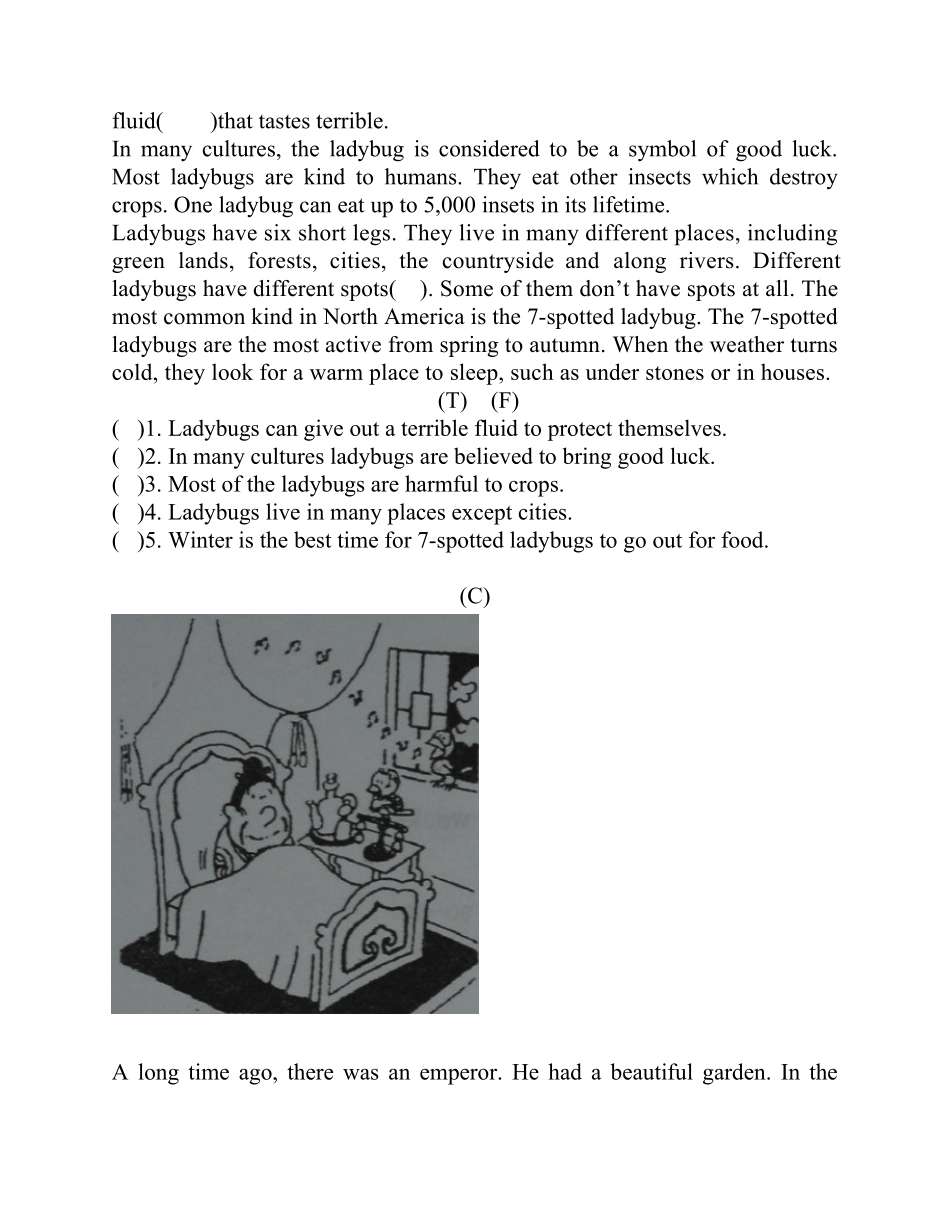 中考英语阅读判断题_第2页