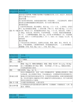 临床常用药物说明书