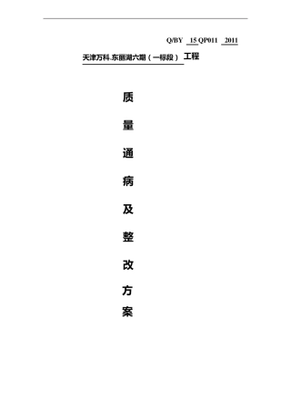 主体质量通病及整改方案