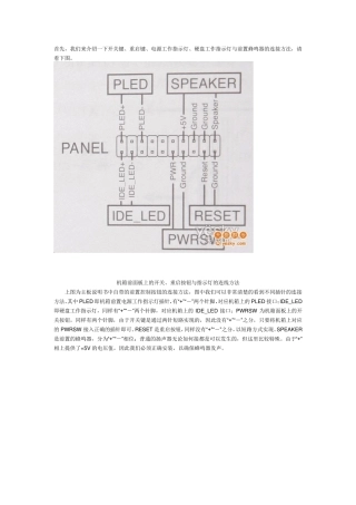 主板插针电源安装图解