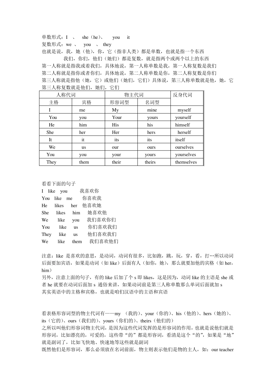 主格宾格详细讲解及例句_第3页