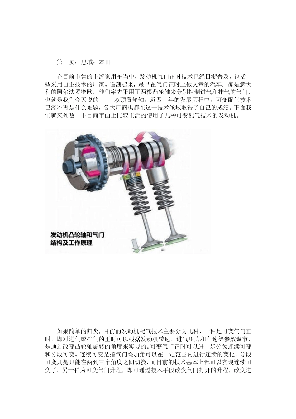 主流轿车发动机技术解析_第1页