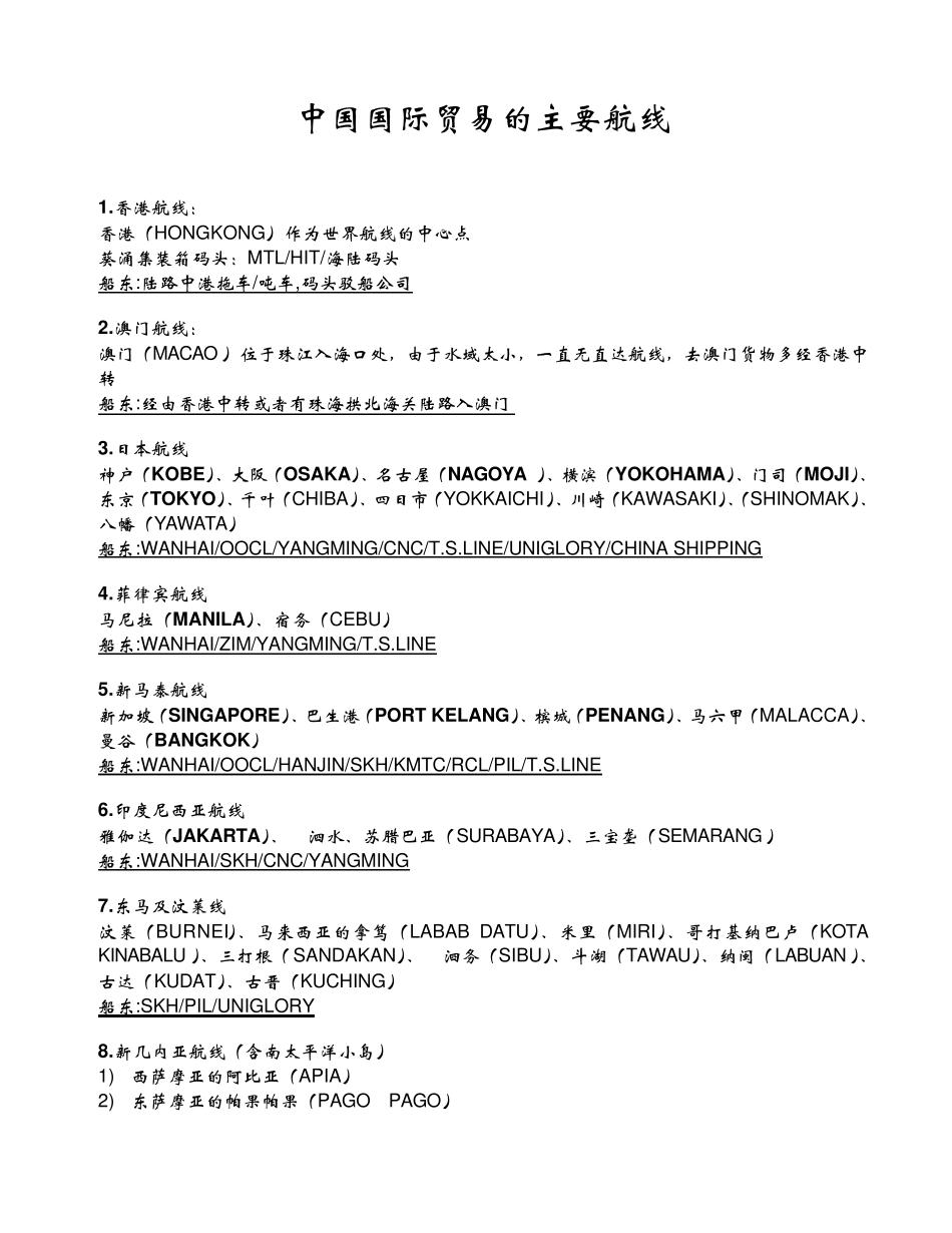 主要海运航线知识_第2页