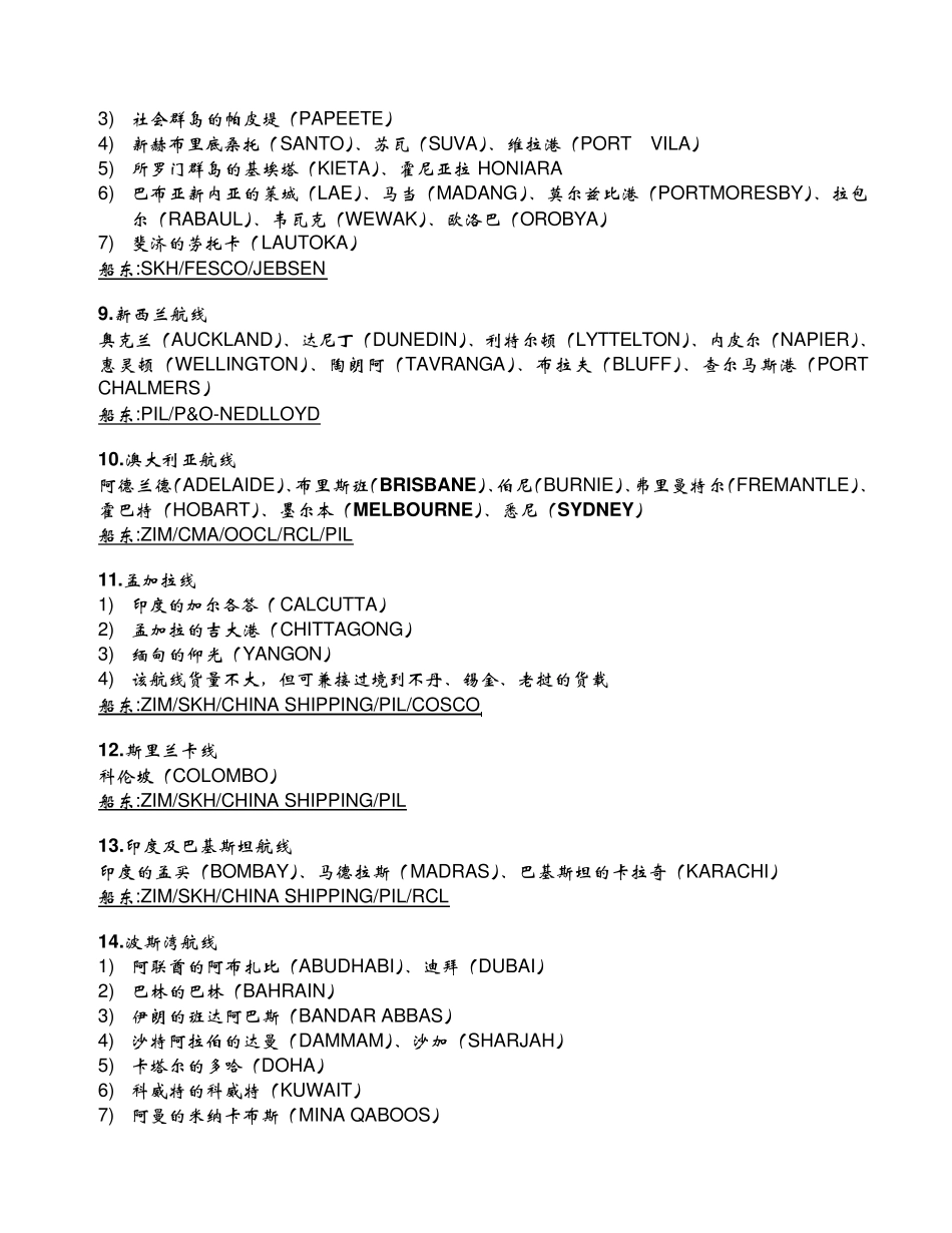 主要海运航线知识_第3页
