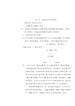 主要的信号转导途径
