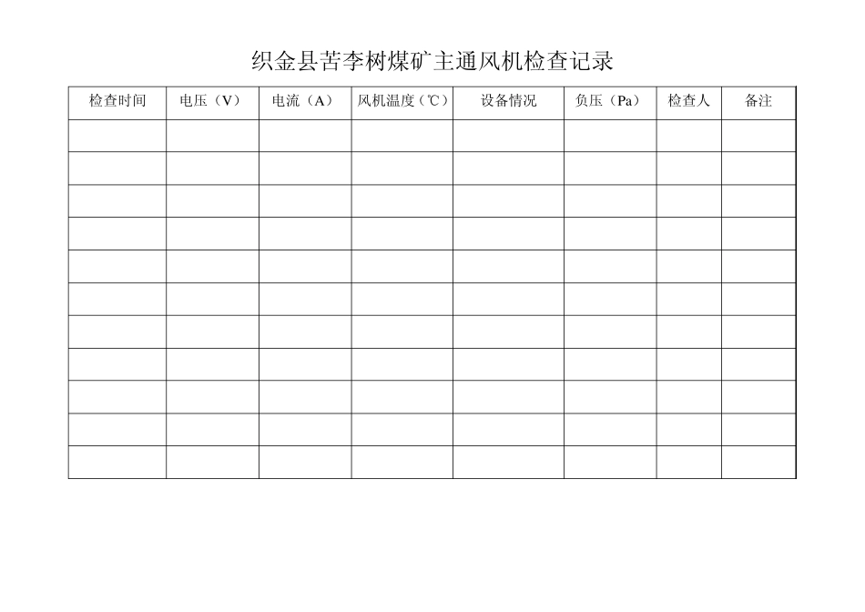 主通风机检查记录_第1页