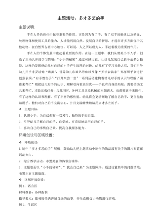 主题《多才多艺的手》