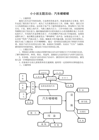 主题活动汽车嘟嘟嘟