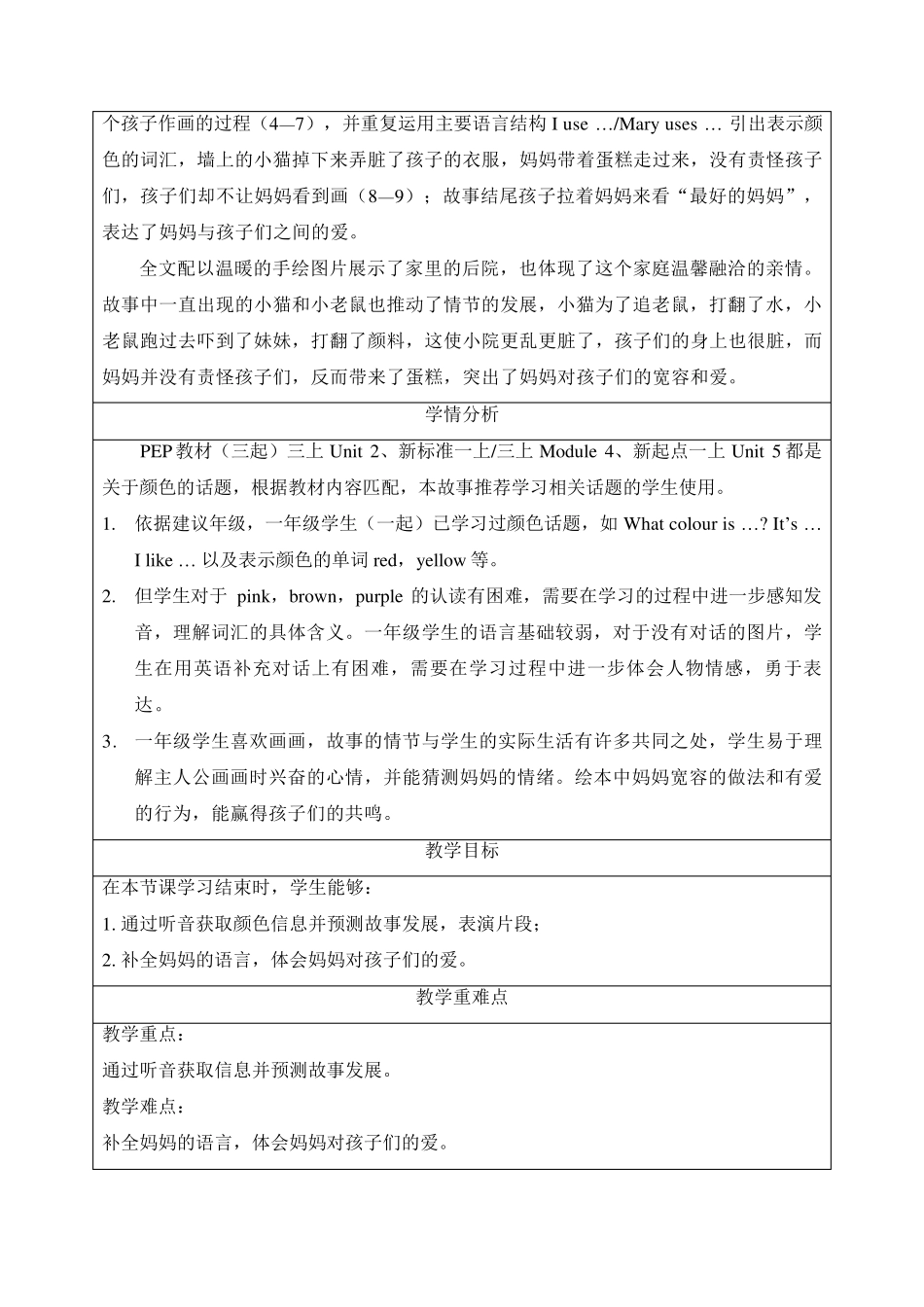 丽声北极星分级绘本第一级上WhatAreYouDrawing？教学设计_第2页