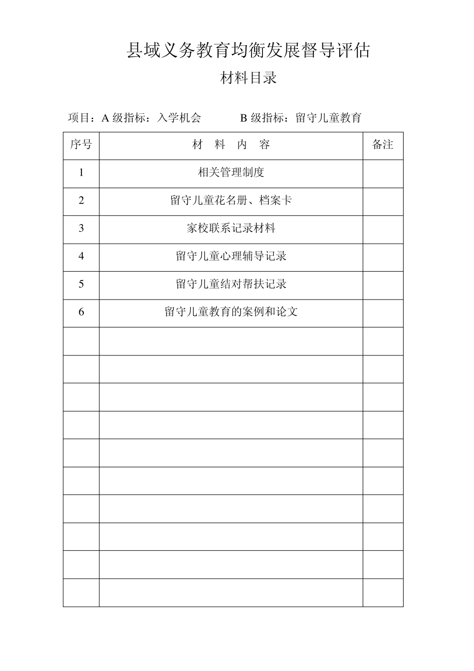 义务教育均衡发展材料目录(A1入学机会)_第3页