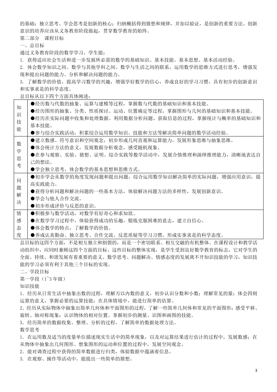 义务教育数学课程标准2011版_第3页