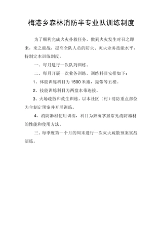 义务消防队训练制度