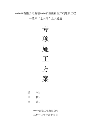 之字形通道搭设专项方案