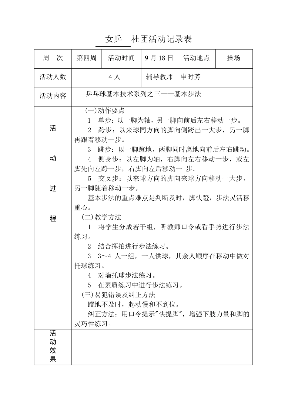 乒乓球兴趣小组活动教案_第3页