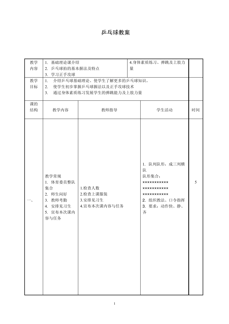 乒乓球基础教案_第1页