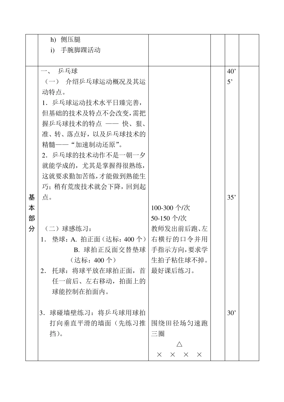 乒乓球校本课程教案_第3页