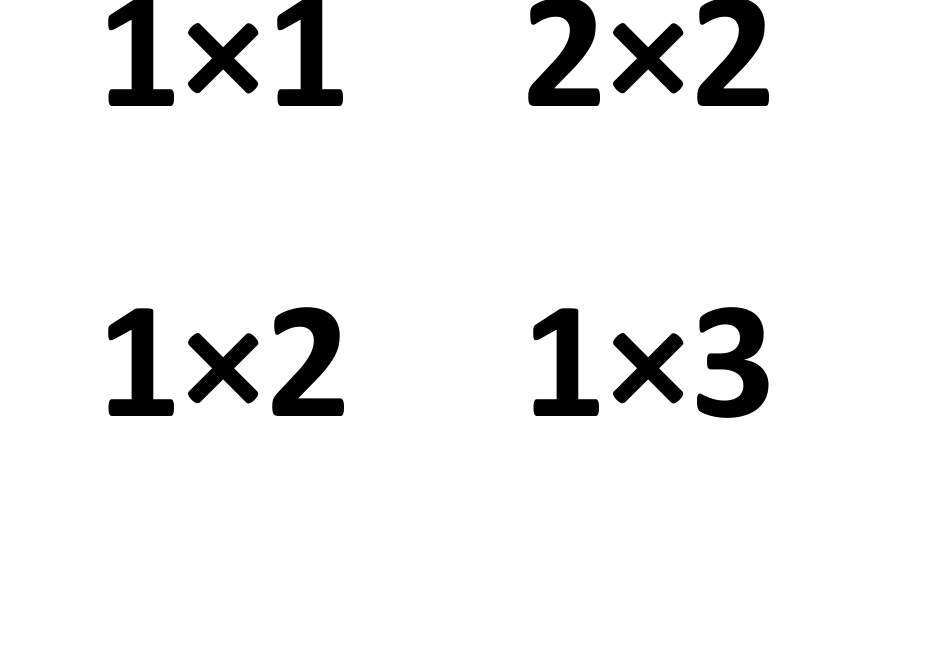 乘法口诀表(教学大卡片打印版)_第1页