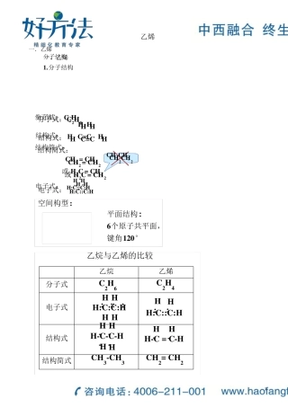 乙烯知识点归纳总结