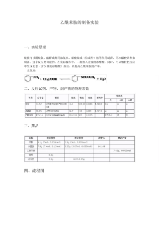 乙酰苯胺制备实验
