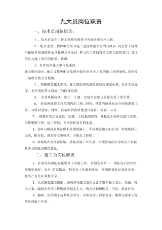 九大员岗位职责99