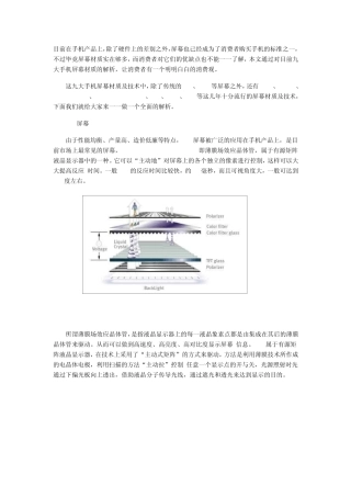 九大手机液晶屏幕优缺点详解