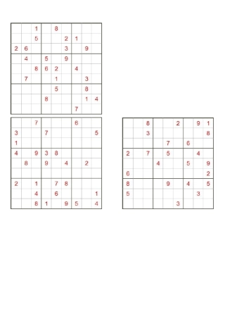 九宫格数独题目