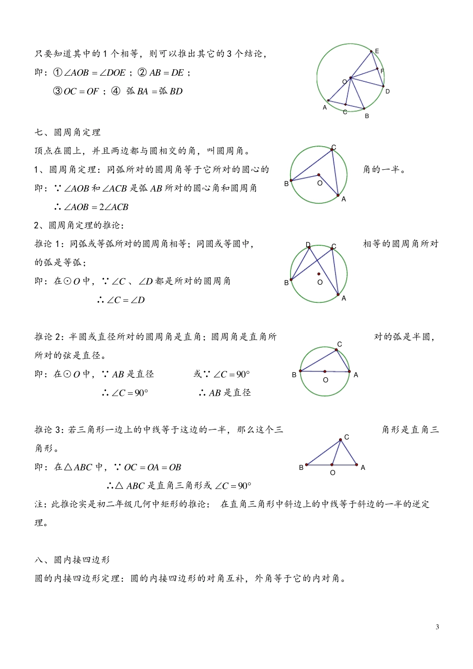 九年级数学圆的知识点总结大全_第3页