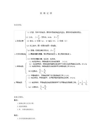 九年级物理欧姆定律