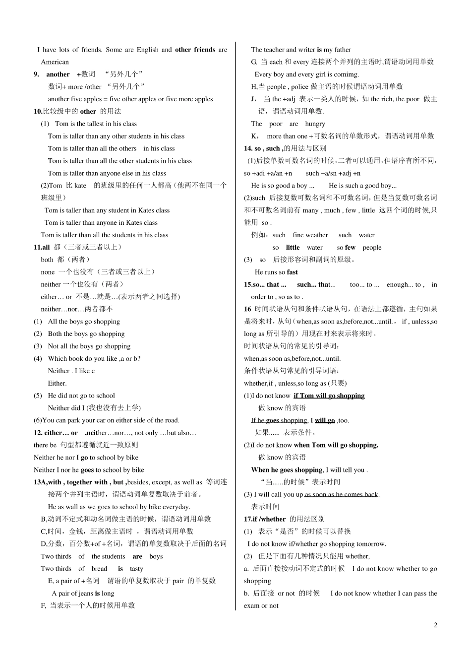 九年级英语语法总复习专用_第2页