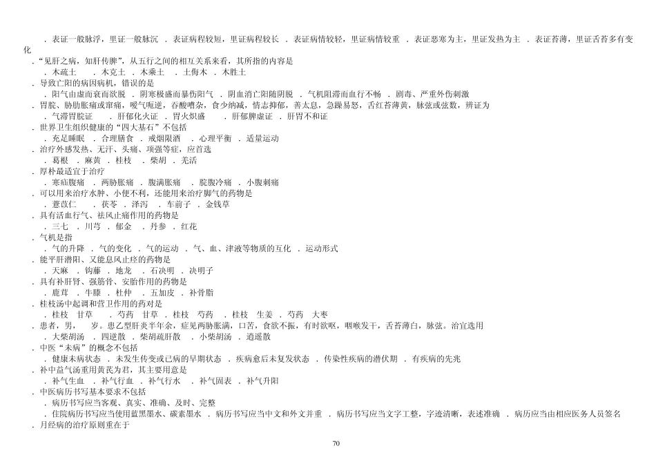 乡镇卫生院中医人员中医药知识培训测试题答案1_第2页