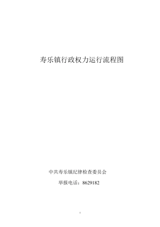 乡镇行政权力运行流程图